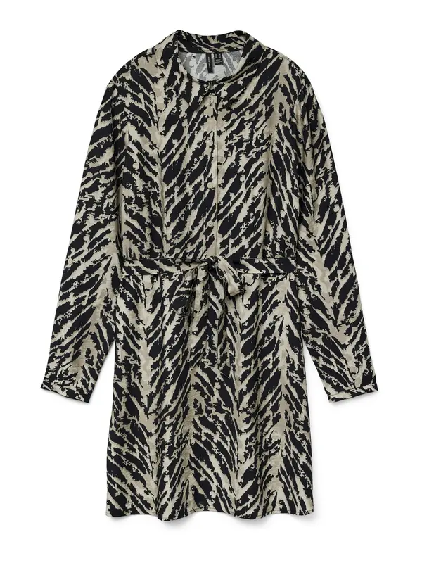 VERO MODA VERO MODA Dolga srajca  kit / temno bež / črna