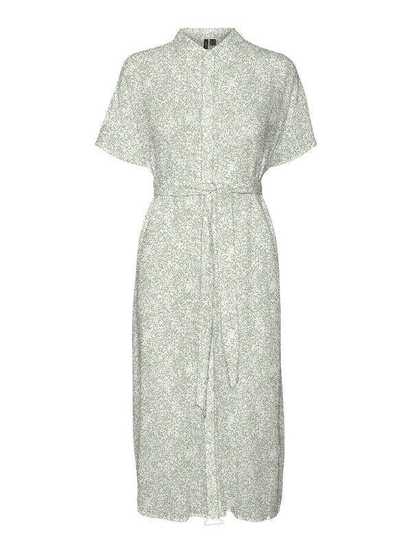 VERO MODA VERO MODA Dolga srajca 'Menny'  kaki / bela