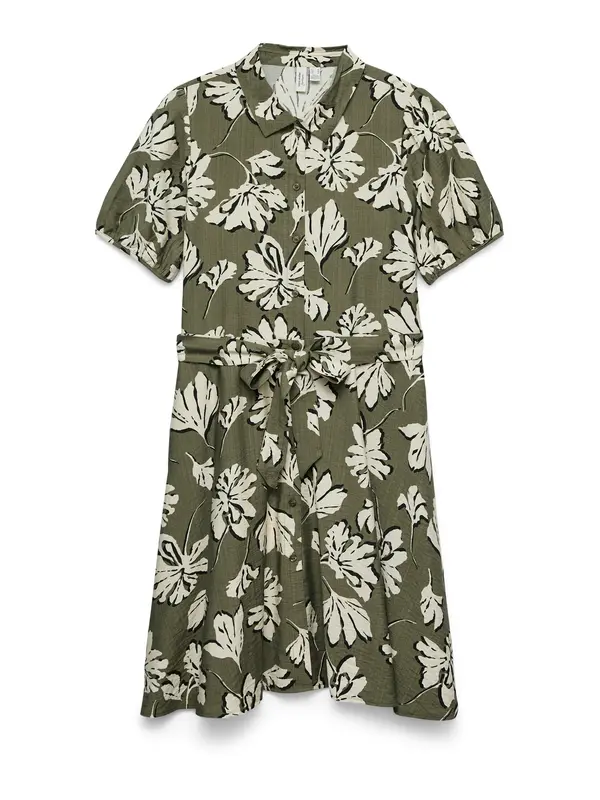 VERO MODA VERO MODA Dolga srajca  oliva / črna / bela