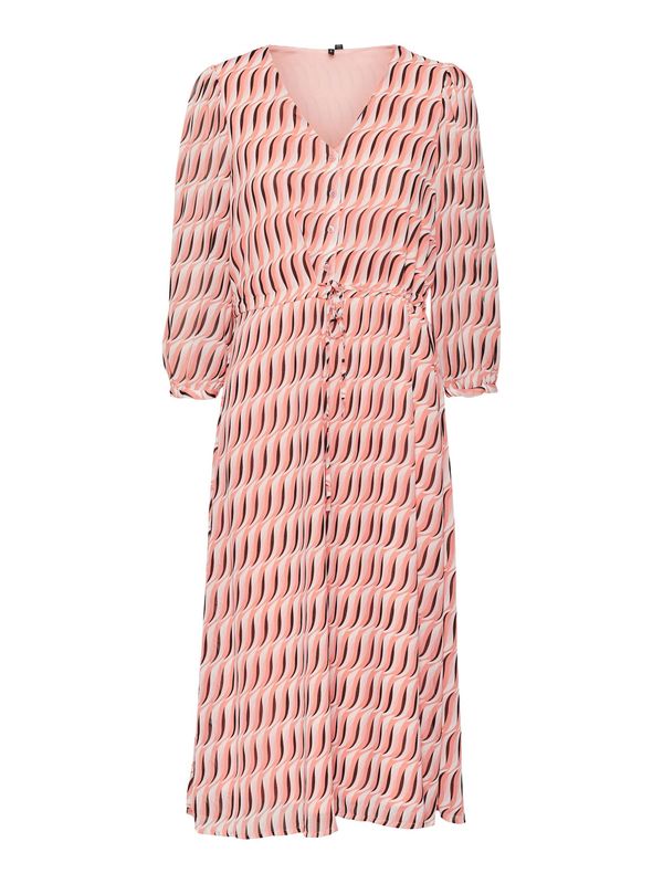 VERO MODA VERO MODA Dolga srajca 'Pomy'  roza / staro roza / črna / bela
