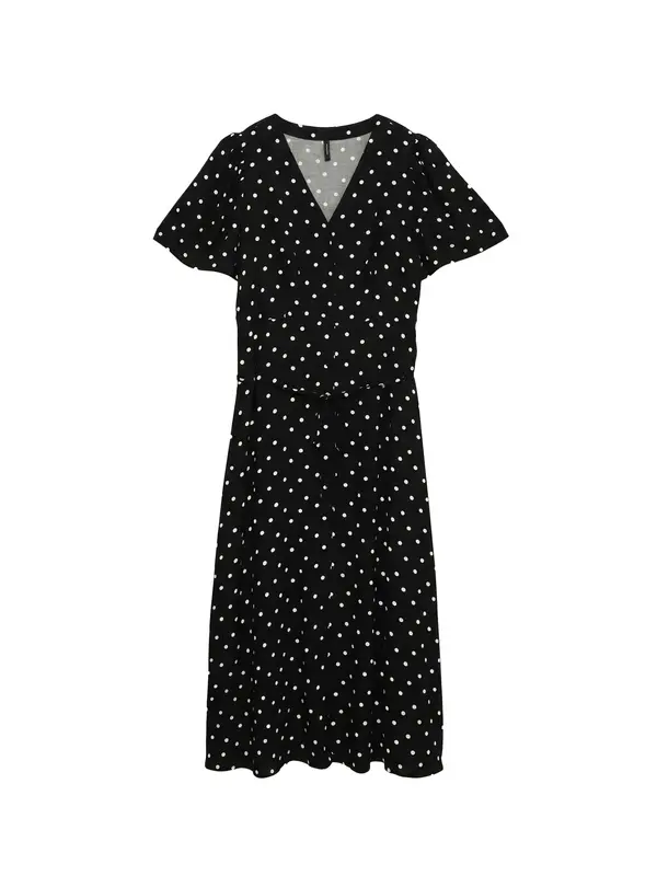 VERO MODA VERO MODA Dolga srajca 'VMALBA'  črna / bela