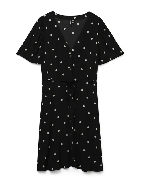 VERO MODA VERO MODA Dolga srajca 'VMALBA'  črna / bela