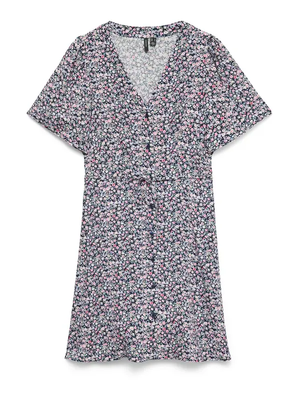 VERO MODA VERO MODA Dolga srajca 'VMALBA'  mornarska / svetlo zelena / roza