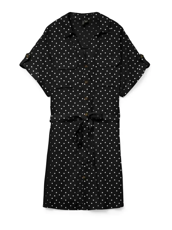 VERO MODA VERO MODA Dolga srajca 'VMBUMPY'  črna / bela