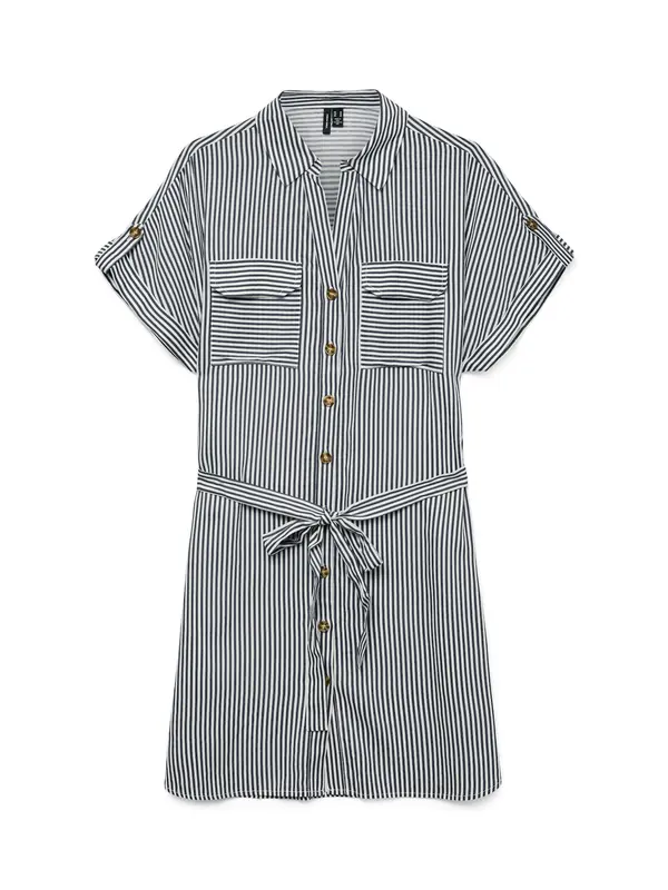 VERO MODA VERO MODA Dolga srajca 'VMBumpy'  modra / bela