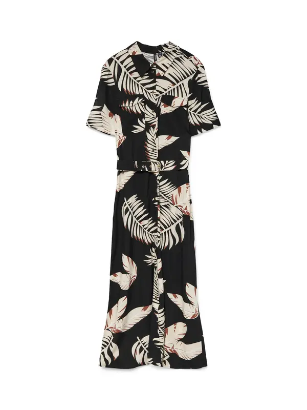 VERO MODA VERO MODA Dolga srajca 'VMEASY'  bež / rjava / črna / bela