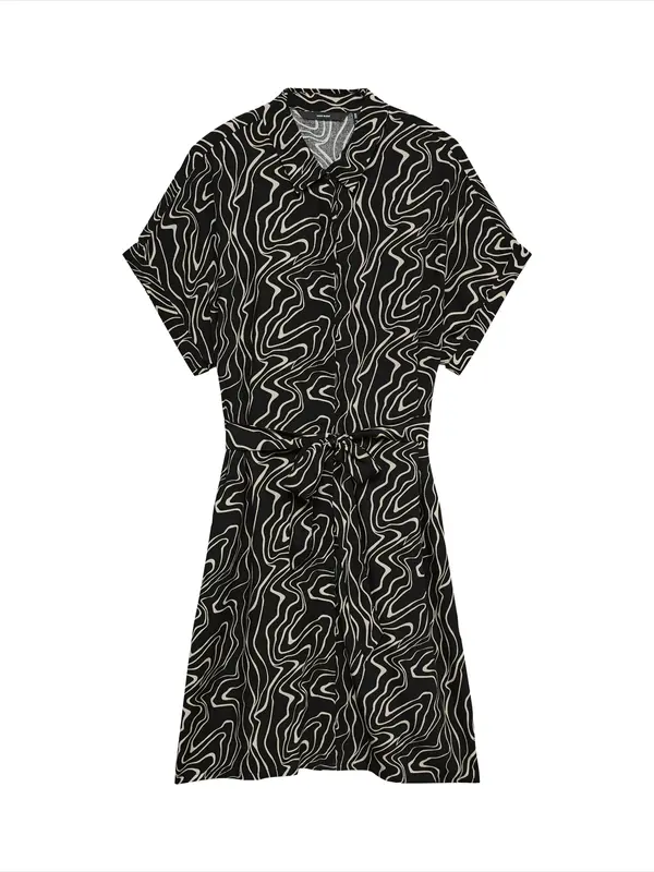 VERO MODA VERO MODA Dolga srajca 'VMEASY JOY'  črna / bela