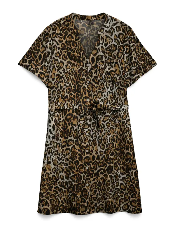 VERO MODA VERO MODA Dolga srajca 'VMJOSIE'  ecru / rjava / črna