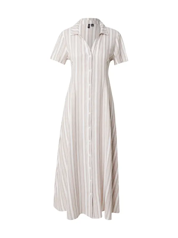 VERO MODA VERO MODA Dolga srajca 'VMLINN'  kamela / bela