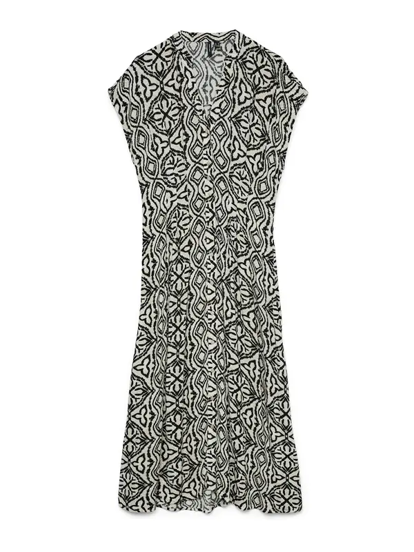 VERO MODA VERO MODA Dolga srajca 'VMMENNY'  bež / črna / bela