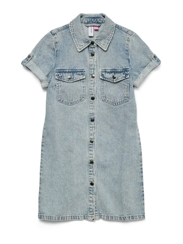Vero Moda Girl Vero Moda Girl Obleka 'VMJennie'  moder denim