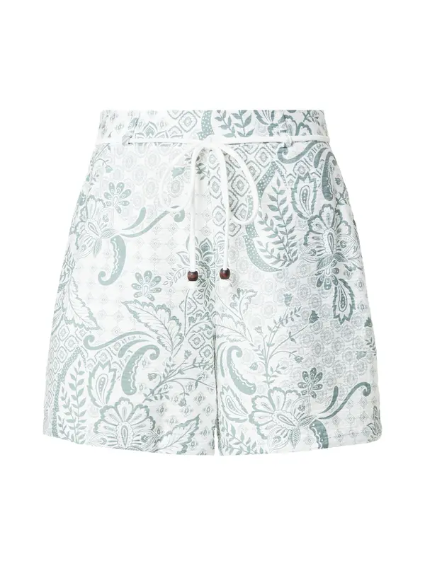 VERO MODA VERO MODA Hlače 'VMCILLE HILDA'  temno zelena / bela