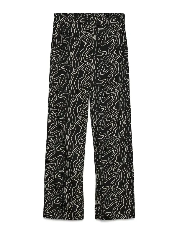 VERO MODA VERO MODA Hlače 'VMEASY JOY'  bež / črna