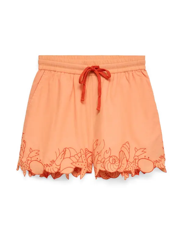 VERO MODA VERO MODA Hlače 'VMLUCIA'  oranžna / jastog