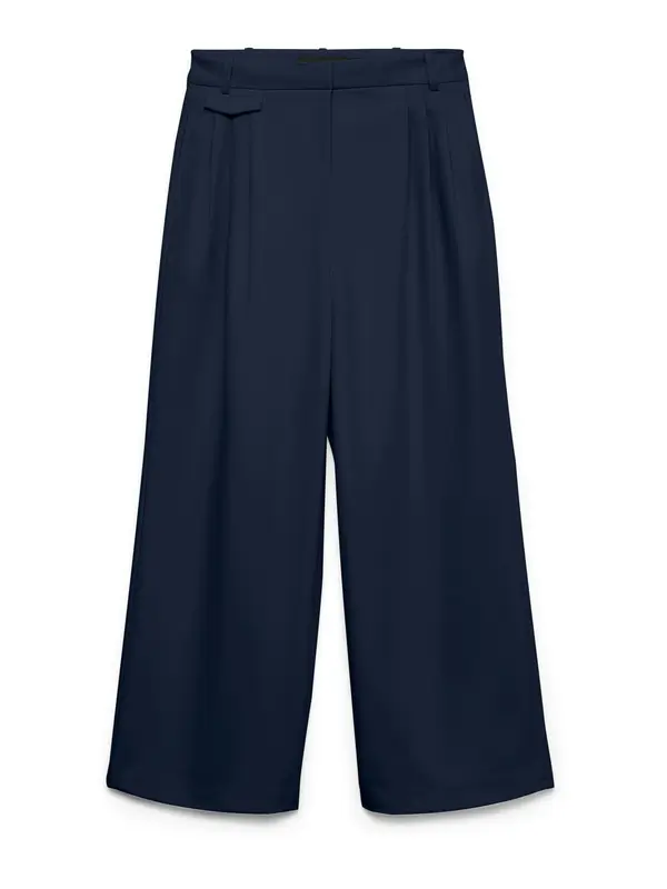 VERO MODA VERO MODA Hlače z naborki 'VMDREA'  temno modra