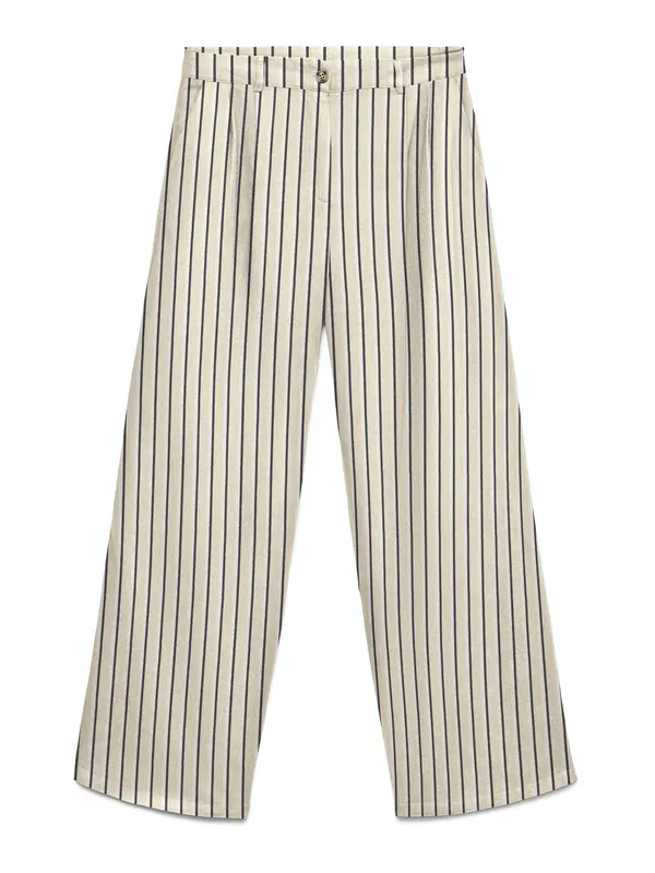 VERO MODA VERO MODA Hlače z naborki 'VMMYMILO NILA'  greige / črna / bela