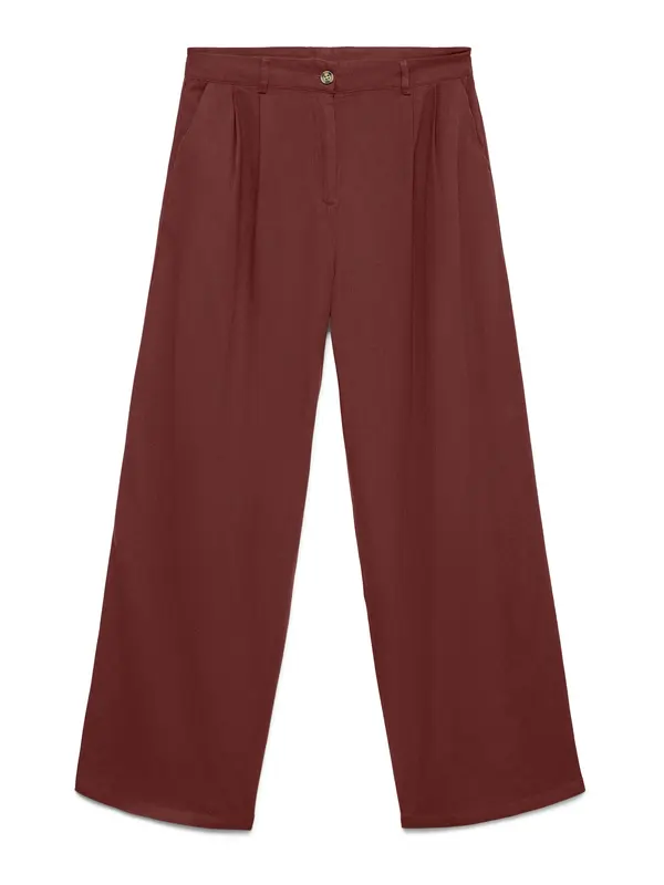 VERO MODA VERO MODA Hlače z naborki 'VMMymilo'  rjasto rjava
