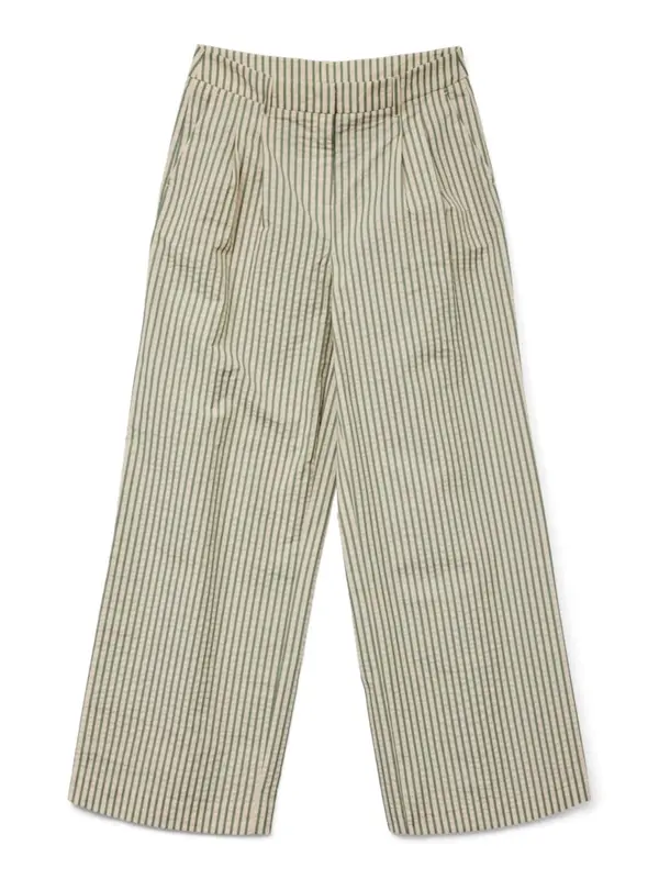 VERO MODA VERO MODA Hlače z naborki 'VMSIV'  kremna / trst
