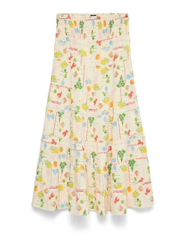 VERO MODA VERO MODA Krilo 'VMElena'  kremna / rumena / zelena / rdeča