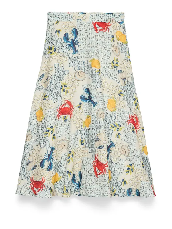 VERO MODA VERO MODA Krilo 'VMVALENTINA'  modra / rumena / siva / temno rdeča