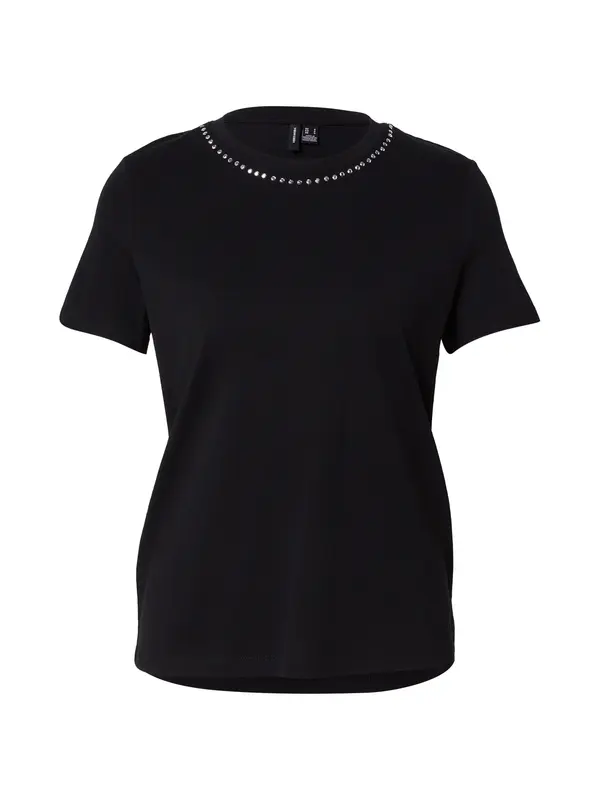 VERO MODA VERO MODA Majica  črna / srebrna