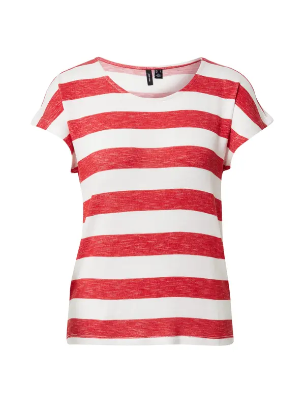 VERO MODA VERO MODA Majica  pegasto rdeča / bela