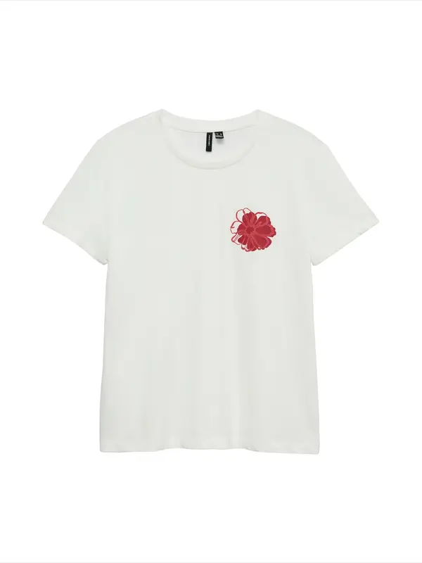 VERO MODA VERO MODA Majica  rdeča / bela