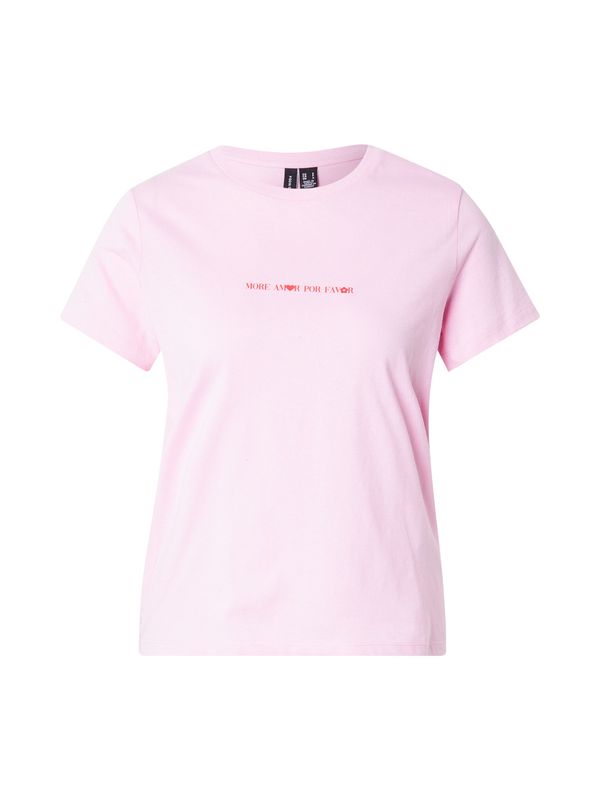 VERO MODA VERO MODA Majica  roza / temno rdeča / bela