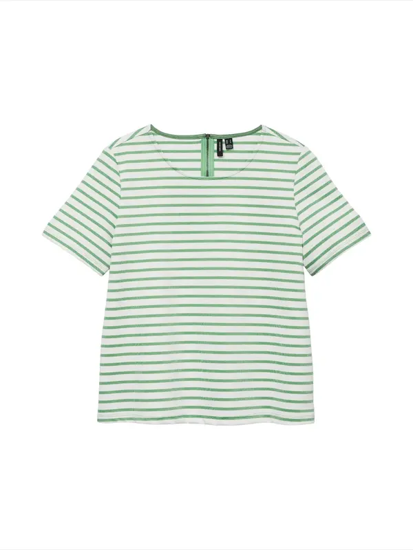 VERO MODA VERO MODA Majica 'VMABBY'  svetlo zelena / bela
