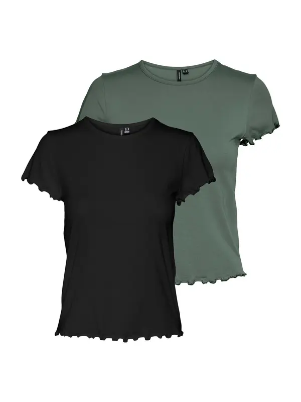VERO MODA VERO MODA Majica 'VMBARBARA'  smaragd / črna