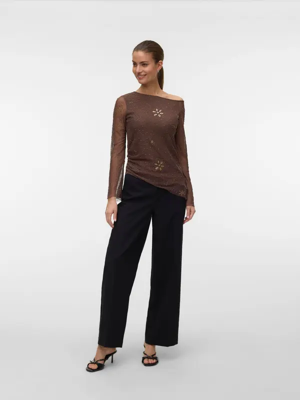 VERO MODA VERO MODA Majica 'VMCara'  zlata / temno siva