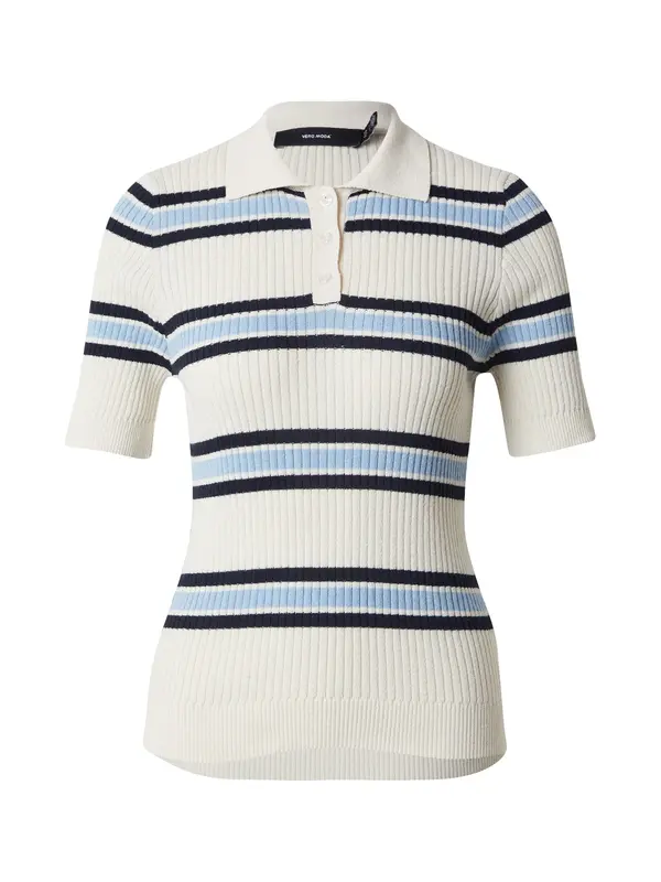 VERO MODA VERO MODA Majica 'VMDAISY'  kremna / svetlo modra / črna