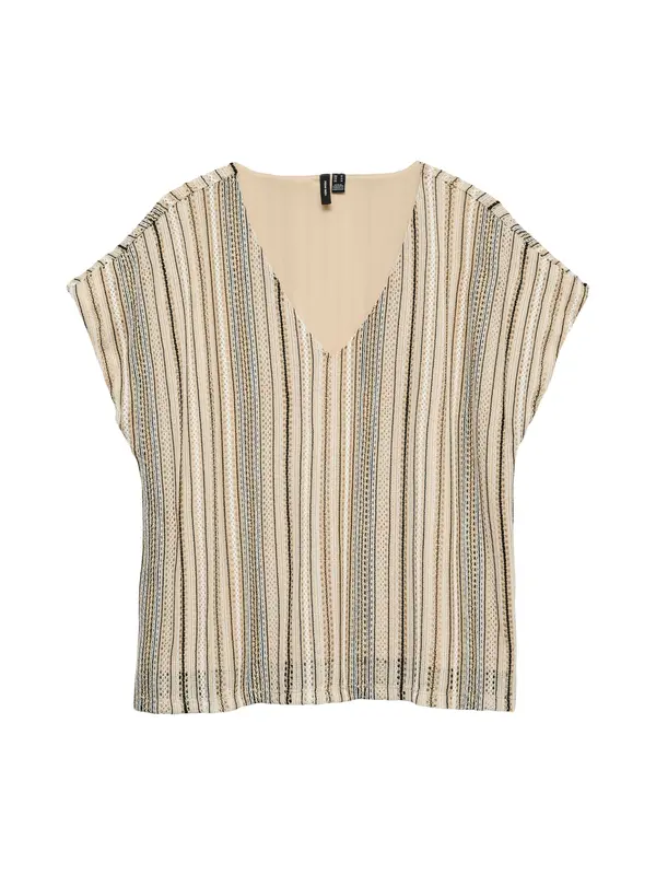 VERO MODA VERO MODA Majica 'VMDEMI'  bež / črna / bela
