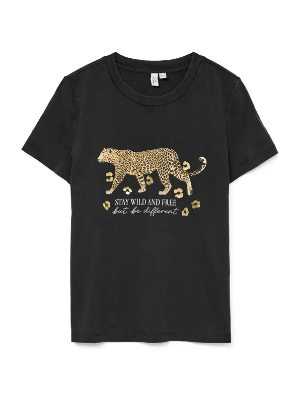 VERO MODA VERO MODA Majica 'VMFEO'  sepija / kapučino / črna / bela