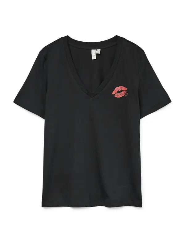 VERO MODA VERO MODA Majica 'VMFEYOLA'  krvavo rdeča / črna
