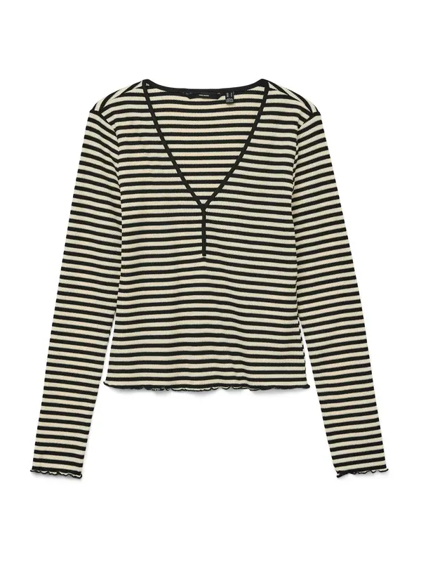 VERO MODA VERO MODA Majica 'VMIsabella'  ecru / črna