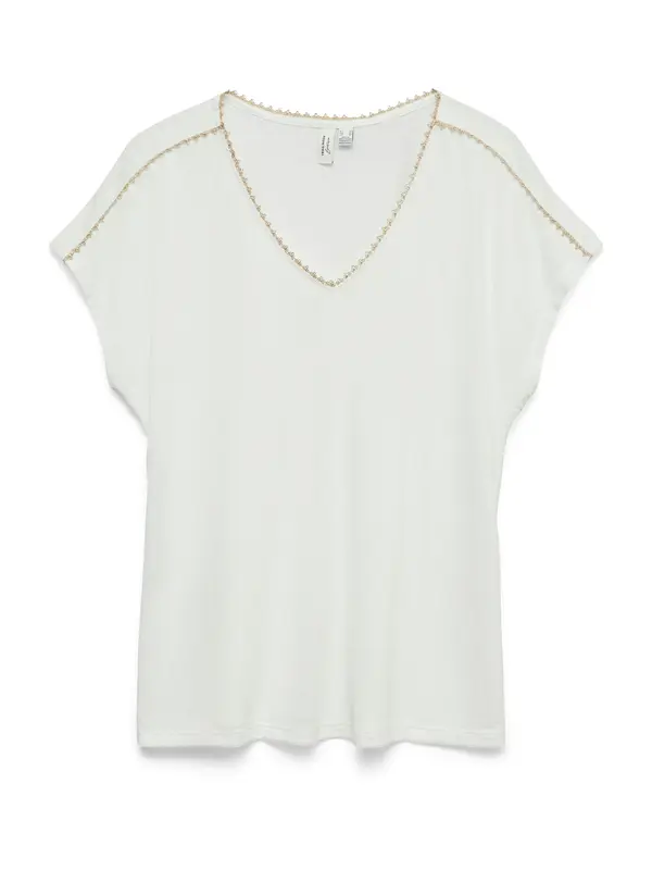VERO MODA VERO MODA Majica 'VMJACKIE'  zlata / bela
