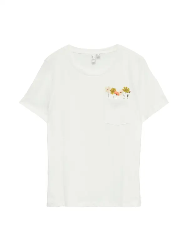 VERO MODA VERO MODA Majica 'VMKARMA'  kremna / trst / oranžna / bela