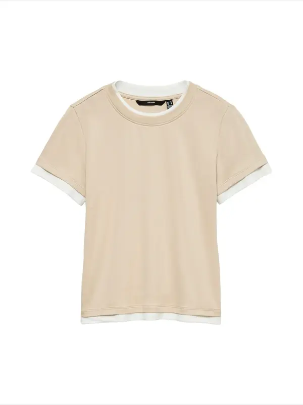 VERO MODA VERO MODA Majica 'VMKENDALL'  svetlo siva / bela