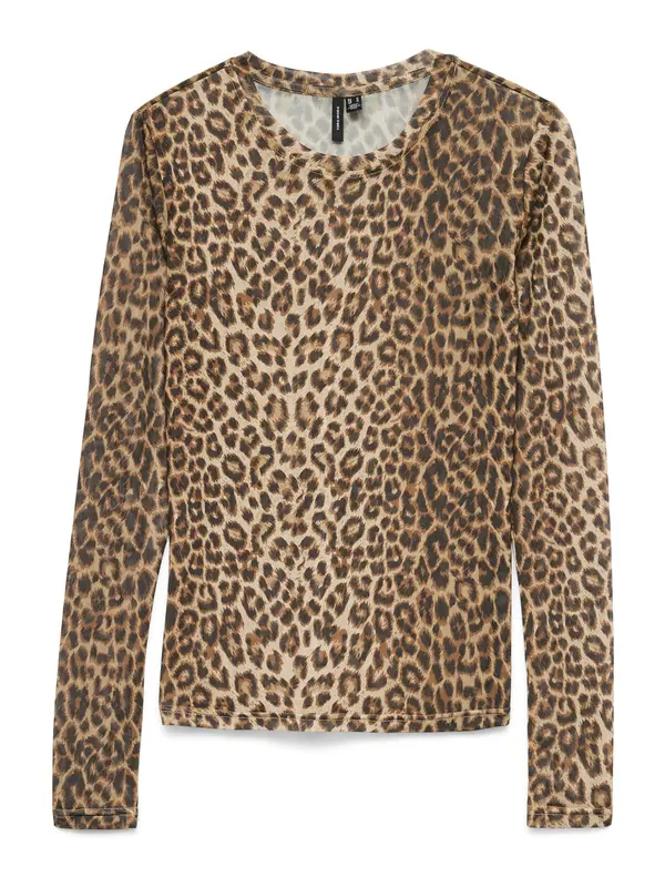 VERO MODA VERO MODA Majica 'VMLova'  rjava / kapučino / črna