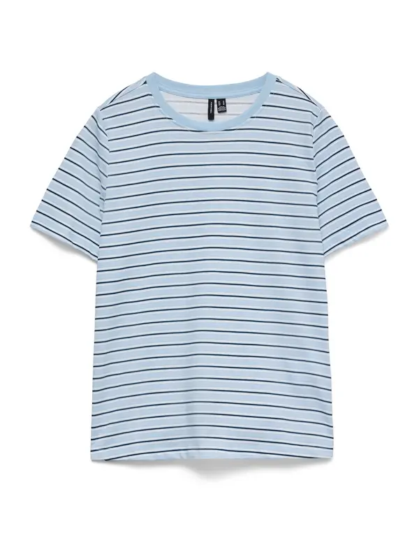 VERO MODA VERO MODA Majica 'VMPaulina'  mornarska / golobje modra / bela