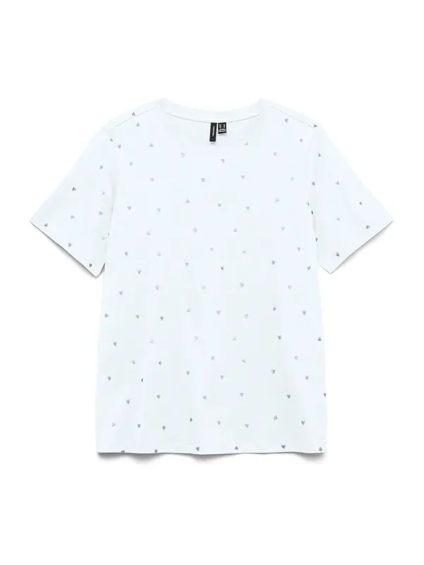 VERO MODA VERO MODA Majica 'VMPAULINA'  srebrna / bela