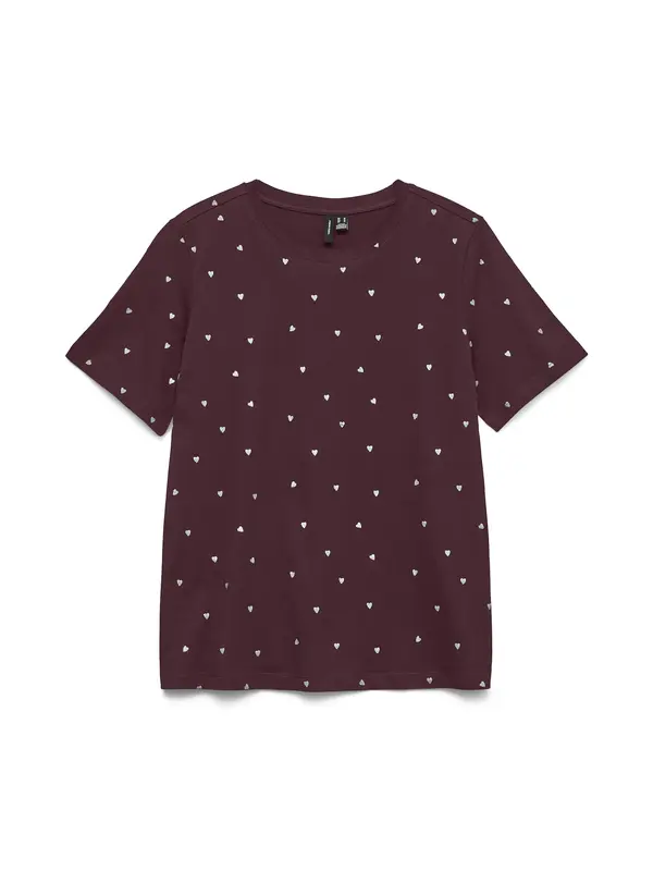 VERO MODA VERO MODA Majica 'VMPAULINA'  vinsko rdeča / srebrna