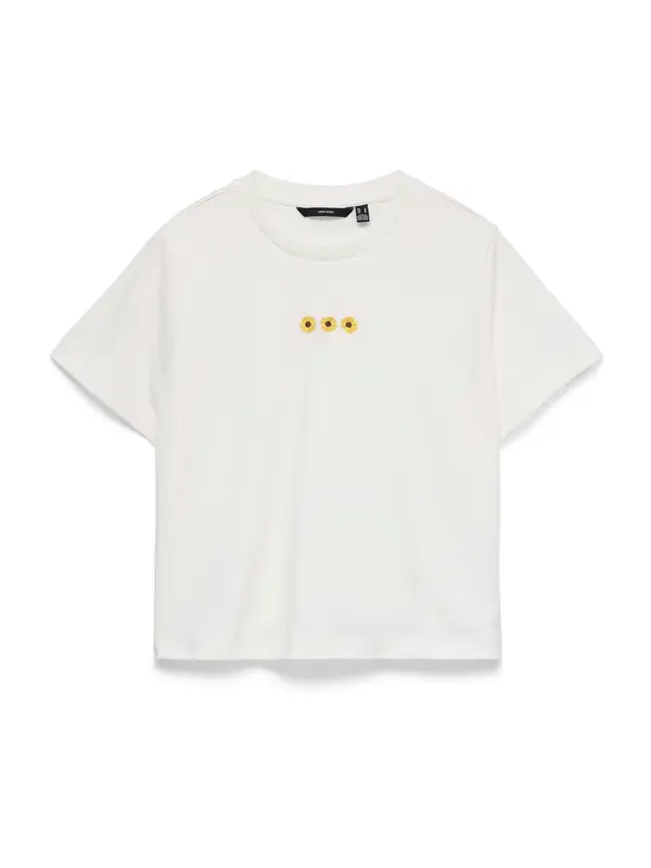 VERO MODA VERO MODA Majica 'VMSara Mette'  rjava / rumena / med / bela