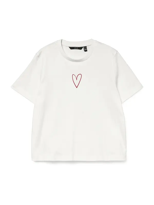 VERO MODA VERO MODA Majica 'VMSara Mette'  živo rdeča / bela