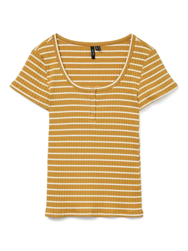 VERO MODA VERO MODA Majica 'VMSEA'  zlato-rumena / bela