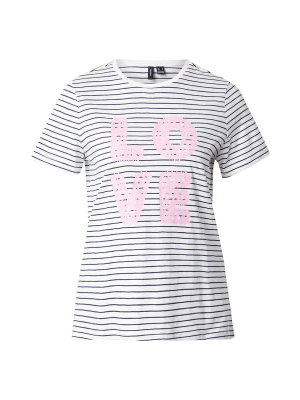 VERO MODA VERO MODA Majica 'VMSIMONE'  roza / črna / bela