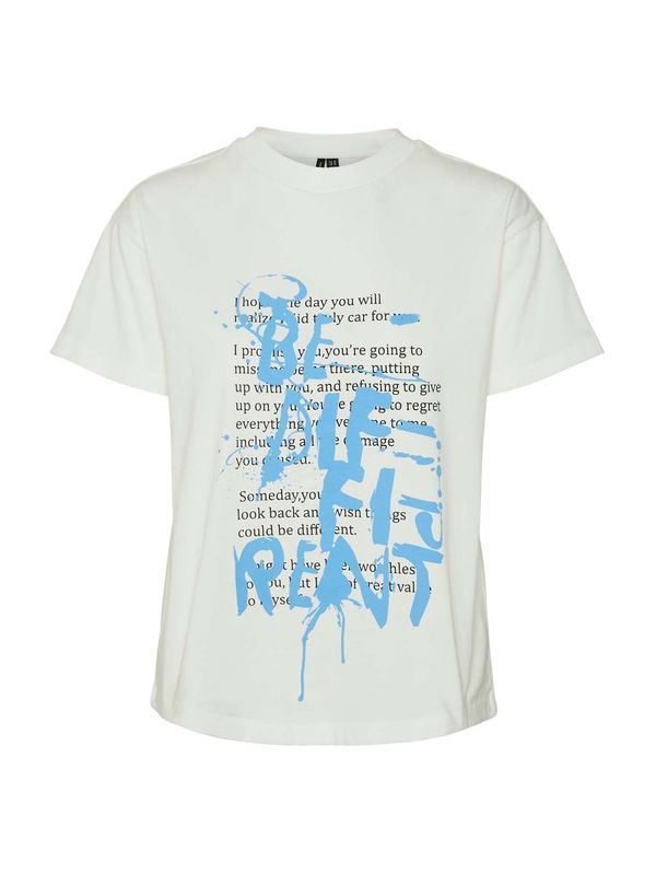 VERO MODA VERO MODA Majica 'VMTorino'  svetlo modra / črna / bela