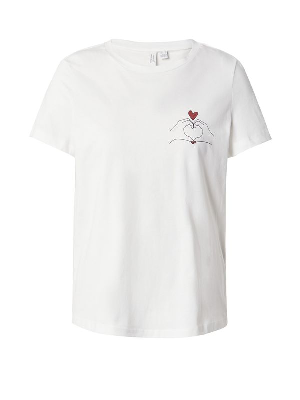 VERO MODA VERO MODA Majica 'VMVIVA'  temno rdeča / črna / bela