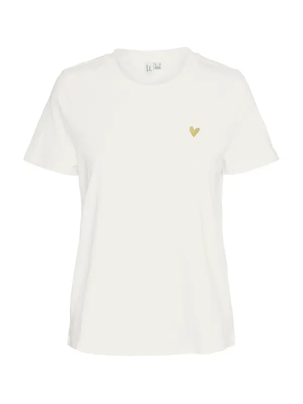 VERO MODA VERO MODA Majica 'VMVIVA'  zlata / bela